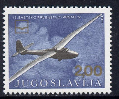 Yugoslavia 1972 World Gliding Championships 2d unmounted mint, SG 1528