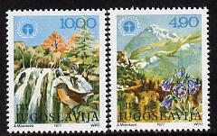 Yugoslavia 1977 Environment Protection Day perf set of 2 unmounted mint, SG 1775-76