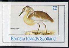 Bernera 1982 Squacco Heron imperf deluxe sheet (£2 value) unmounted mint