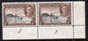 Nyasaland 1945 KG6 1/2d Lake Nyasa SE corner pair with plate no.5-2 mounted mint, SG 144
