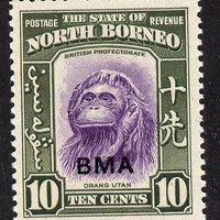 North Borneo 1945 BMA overprinted on Orang-Utan 10c unmounted mint, SG 326