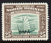 North Borneo 1945 BMA overprinted on Native Boat 25c unmounted mint, SG 330