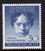 Germany - West Berlin 1952 125th Death Anniversary of Beethoven 30pf unmounted mint, SG B87