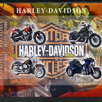 Ivory Coast 2013 Harley Davidson Motorcycles imperf sheetlet containing 4 values unmounted mint