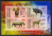 Ivory Coast 2013 African Animals #1 imperf sheetlet containing 4 values unmounted mint