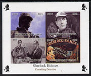 Congo 2013 Sherlock Holmes #2 imperf sheetlet containing 4 vals unmounted mint. Note this item is privately produced and is offered purely on its thematic appeal, it has no postal validity