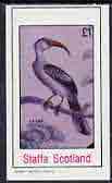Staffa 1982 Birds #21 (Le Tock) imperf souvenir sheet (£1 value) unmounted mint