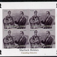 Congo 2013 Sherlock Holmes #2c imperf sheetlet containing 4 vals (lower left design from sheet #2) unmounted mint Note this item is privately produced and is offered purely on its thematic appeal, it has no postal validity