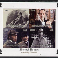 Congo 2013 Sherlock Holmes #4 imperf sheetlet containing 4 vals unmounted mint Note this item is privately produced and is offered purely on its thematic appeal, it has no postal validity