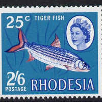 Rhodesia 1967-68 Dual Currency 2s5d/25c Tiger Fish unmounted mint, SG 412