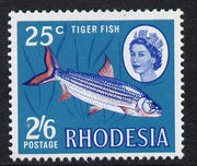 Rhodesia 1967-68 Dual Currency 2s5d/25c Tiger Fish unmounted mint, SG 412