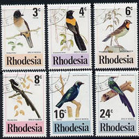 Rhodesia 1977 Birds 2nd series perf set of 6 cds used SG 537-42