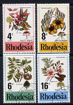 Rhodesia 1976 Trees perf set of 4 cds used SG 533-36