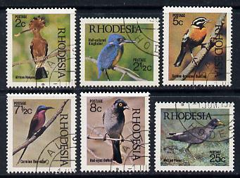 Rhodesia 1971 Birds 1st series perf set of 6 cds used SG 459-64