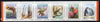 Cinderella - South Africa Rare & Endangered Species #2 horizontal strip of 6 undenominated values unmounted mint, issued by Dept of Nature Conservation, Cape Town