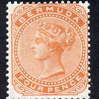 Bermuda 1880 QV Crown CC 4d orange-red unmounted mint SG 20