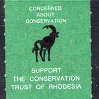 Cinderella - Rhodesia Springbok Undenominated label unmounted mint inscribed 'Support the Conservation Trust of Rhodesia'