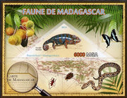 Madagascar 2013 Fauna - Panther Chameleon imperf sheetlet containing one triangular value unmounted mint