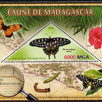 Madagascar 2013 Fauna - Giant Swallowtail Butterfly perf sheetlet containing one triangular value unmounted mint