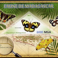 Madagascar 2013 Fauna - Yellow Pansy Butterfly imperf sheetlet containing one triangular value unmounted mint