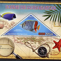 Madagascar 2013 Fauna - Butterflyfish perf sheetlet containing one triangular value unmounted mint