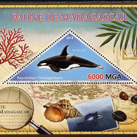 Madagascar 2013 Fauna - Killer Whale perf sheetlet containing one triangular value unmounted mint