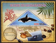 Madagascar 2013 Fauna - Killer Whale perf sheetlet containing one triangular value unmounted mint
