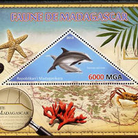 Madagascar 2013 Fauna - Bottlenose Dolphin perf sheetlet containing one triangular value unmounted mint
