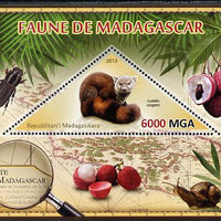 Madagascar 2013 Fauna - Ring-Tailed Mongoose perf sheetlet containing one triangular value unmounted mint