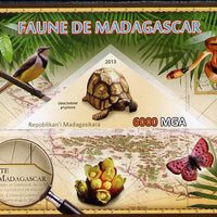 Madagascar 2013 Fauna - Angonoka Tortoise imperf sheetlet containing one triangular value unmounted mint