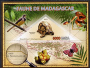 Madagascar 2013 Fauna - Angonoka Tortoise imperf sheetlet containing one triangular value unmounted mint