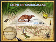 Madagascar 2013 Fauna - Fossa imperf sheetlet containing one triangular value unmounted mint