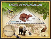Madagascar 2013 Fauna - Salanoia Durrelli perf sheetlet containing one triangular value unmounted mint