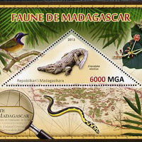 Madagascar 2013 Fauna - Nile Crocodile perf sheetlet containing one triangular value unmounted mint