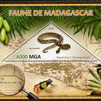 Madagascar 2013 Fauna - Boa Manditra perf sheetlet containing one triangular value unmounted mint