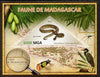 Madagascar 2013 Fauna - Boa Manditra imperf sheetlet containing one triangular value unmounted mint