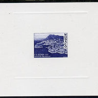 Monaco 1985 Philatelic Exhibition undenominated die proof on sunken card in bight blue
