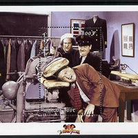 Mongolia 1998 The Three Stooges (Comedy series) perf m/sheet #4 containing 1 value (Head in Trouser Press) unmounted mint, SG MS 2697d