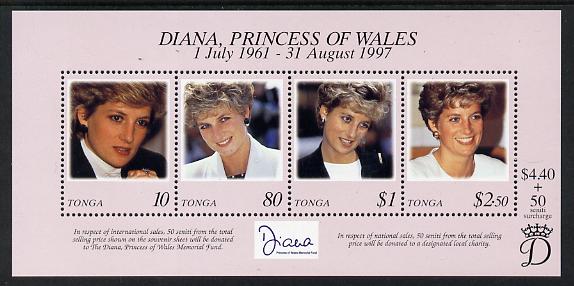 Tonga 1997 Princess Diana Commemoration perf m/sheet unmounted mint SG MS 1421