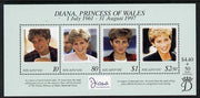 Tonga - Niuafo'ou 1997 Princess Diana Commemoration perf m/sheet unmounted mint SG MS 275