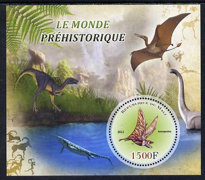 Mali 2013 The Prehistoric World perf s/sheet containing circular value unmounted mint