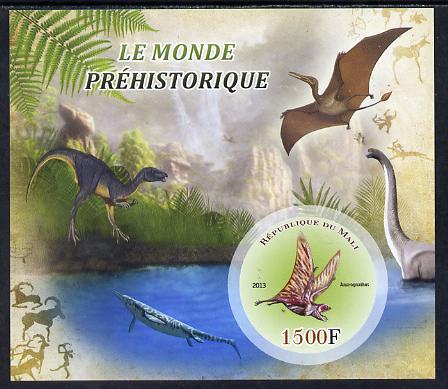 Mali 2013 The Prehistoric World imperf s/sheet containing circular value unmounted mint