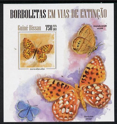 Guinea - Bissau 2013 Butterflies #06 imperf m/sheet unmounted mint. Note this item is privately produced and is offered purely on its thematic appeal