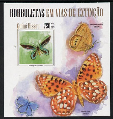Guinea - Bissau 2013 Butterflies #09 imperf m/sheet unmounted mint. Note this item is privately produced and is offered purely on its thematic appeal