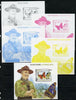 Burundi 2013 Scouting & Butterflies #2 - the set of 5 imperf progressive proofs comprising the 4 individual colours plus all 4-colour composite, unmounted mint