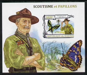 Burundi 2013 Scouting & Butterflies #3 imperf m/sheet unmounted mint