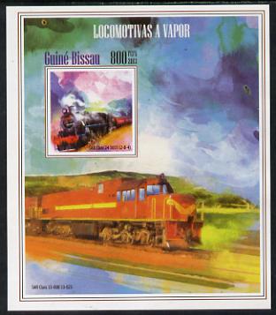 Guinea - Bissau 2013 Steam Locomotives #2 imperf m/sheet unmounted mint. Note this item is privately produced and is offered purely on its thematic appeal