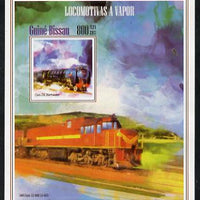 Guinea - Bissau 2013 Steam Locomotives #3 imperf m/sheet unmounted mint. Note this item is privately produced and is offered purely on its thematic appeal