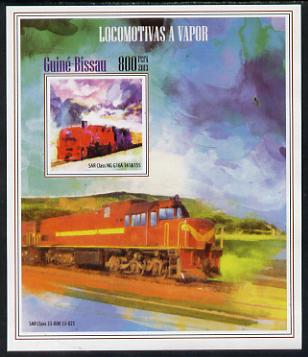 Guinea - Bissau 2013 Steam Locomotives #4 imperf m/sheet unmounted mint. Note this item is privately produced and is offered purely on its thematic appeal