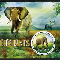 Madagascar 2014 Elephants perf m/sheet containing one circular value unmounted mint